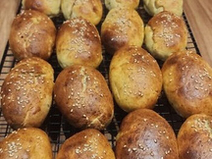 Pão de Batata Doce recheado de carne
